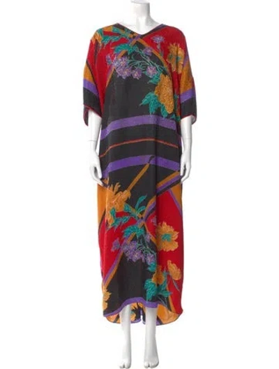 Pre-owned Mary Mcfadden Vintage Long Dress In Multi
