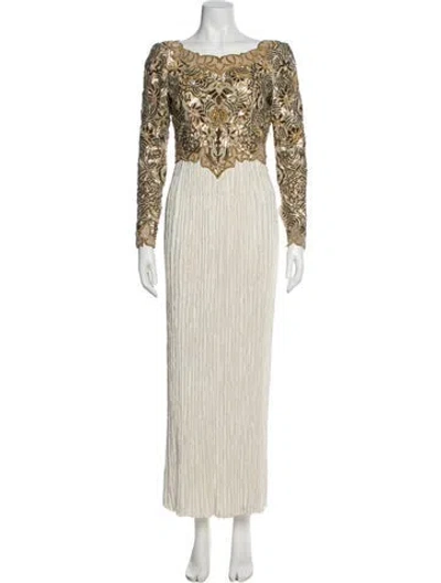 Pre-owned Mary Mcfadden Vintage Long Dress In Neutral