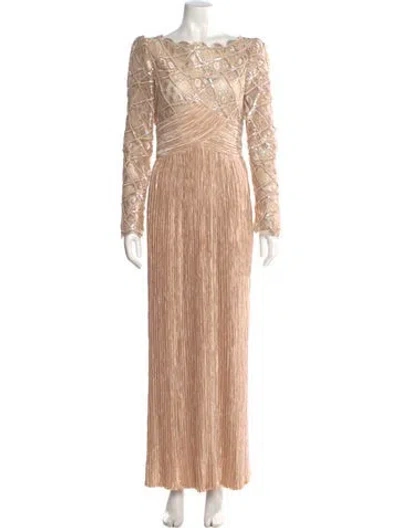 Pre-owned Mary Mcfadden Vintage Long Dress In Neutral