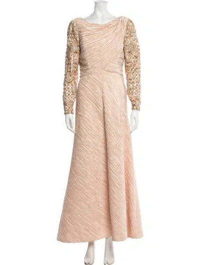 Pre-owned Mary Mcfadden Vintage Long Dress In Neutral