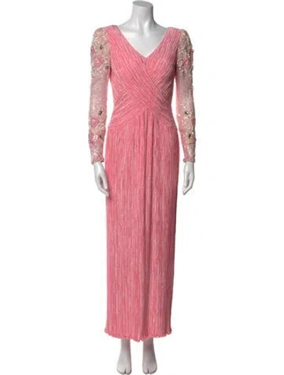 Pre-owned Mary Mcfadden Vintage Long Dress In Pink