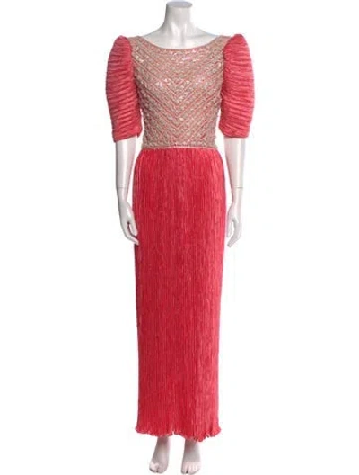 Pre-owned Mary Mcfadden Vintage Long Dress In Pink