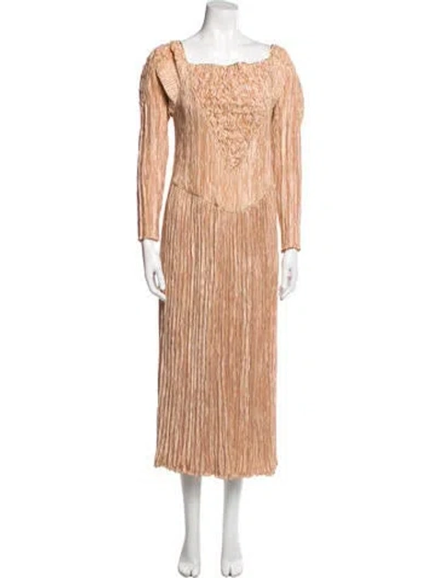 Pre-owned Mary Mcfadden Vintage Long Dress In Pink