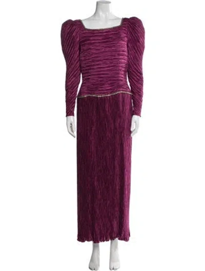 Pre-owned Mary Mcfadden Vintage Long Dress In Purple