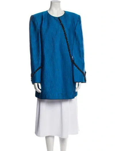 Pre-owned Mary Mcfadden Vintage ' Couture' Coat In Blue