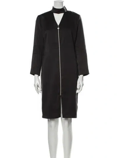 Pre-owned Mary Mcfadden Vintage Midi Length Dress In Black