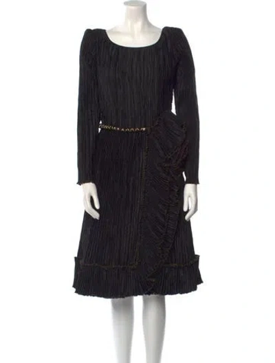 Pre-owned Mary Mcfadden Vintage Midi Length Dress In Multi
