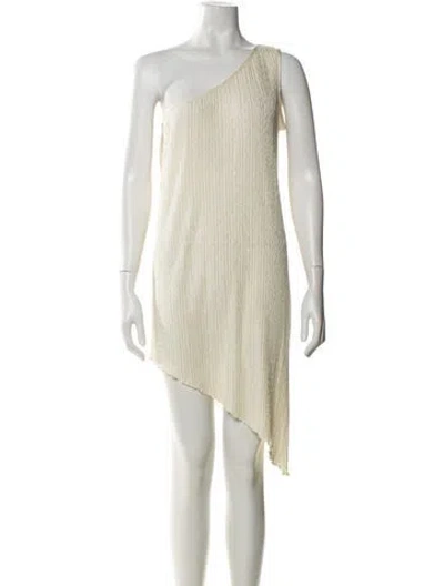 Pre-owned Mary Mcfadden Vintage Midi Length Dress In Neutral