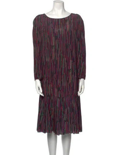 Pre-owned Mary Mcfadden Vintage Midi Length Dress In Purple