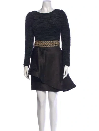 Pre-owned Mary Mcfadden Vintage Mini Dress In Black