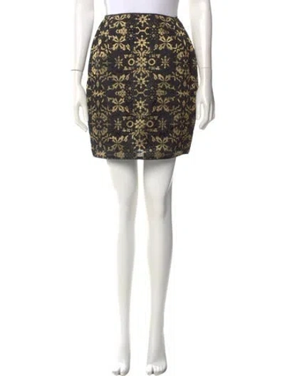 Pre-owned Mary Mcfadden Vintage Mini Skirt In Multi