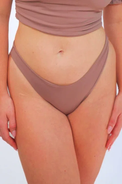 Mary Mercedes Amelia Bikini Bottom In Taupe