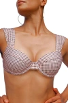 Mary Mercedes Olivia Underwire Bikini Top In Gingham