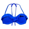 Mary Mercedes Ruby Ruffle Bikini Bra In Blue