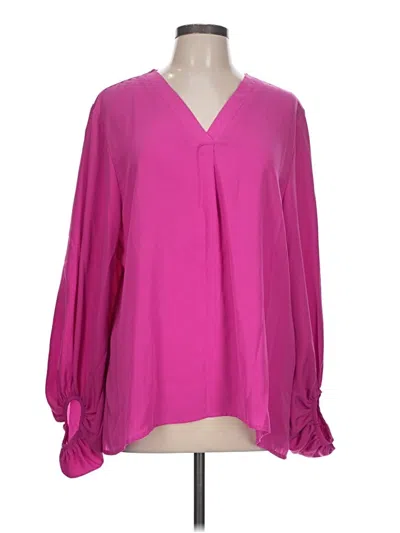 Pre-owned Mary Square 3/4 Sleeve Blouse In Pink