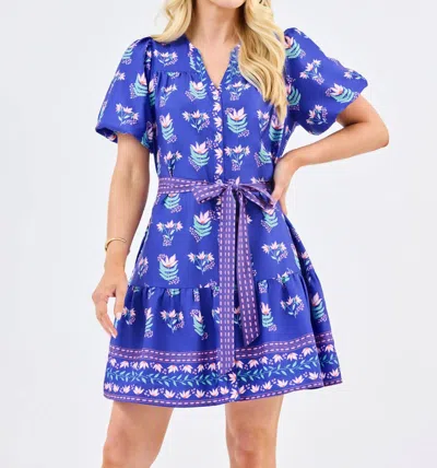 Mary Square Addison Petal Keepsake Dress In Blue In Multi