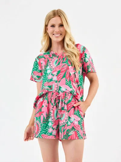 Mary Square Alli Short Set In Canopy Gleam Green