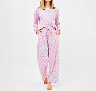 Mary Square Annie Annie Santa Baby Bows Pajama Set In Pink