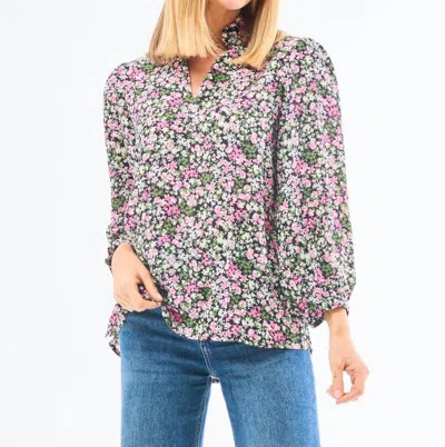 Mary Square Aria Top In Daydreaming Vineyard In Animal Print