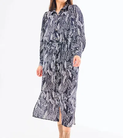 Mary Square Ava Dress In After Midnight Black In Multi