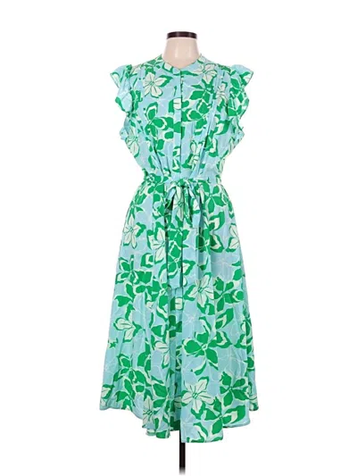 Pre-owned Mary Square Casual Dress In Green