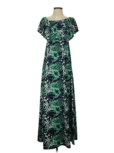 Pre-owned Mary Square Casual Dress In Green