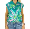 Mary Square Celia Aloha Vest In Green In Green
