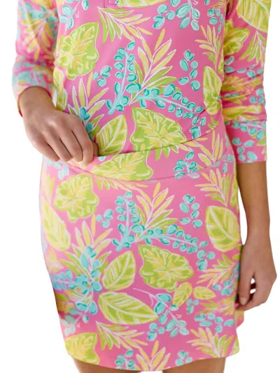 Mary Square Charleston Skort Upf50 In Vine Time Hot Pink