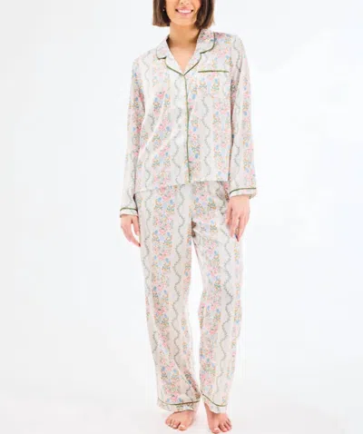 Mary Square Charlotte Loungewear Pant Set In White