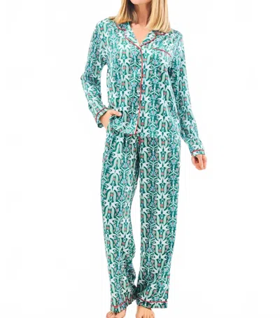 Mary Square Charlotte Pajama Set In Gossamer Wings In Blue