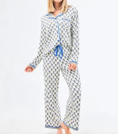 Mary Square Charlotte Pant Set In White