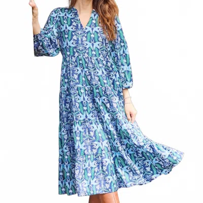 Mary Square Christina Gossamer Dress In Blue