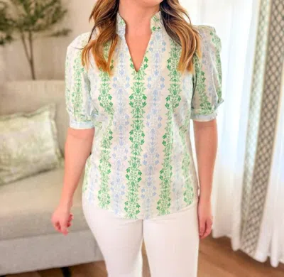 Mary Square Colette Heirloom Vine Top In Green