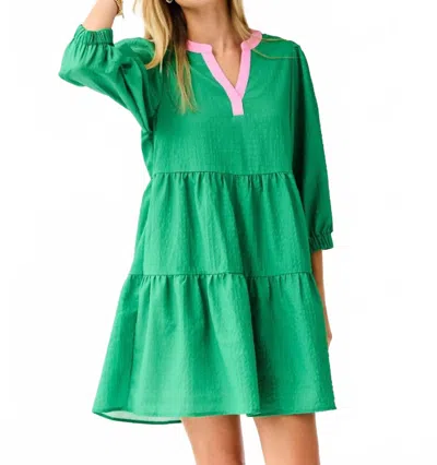 Mary Square Cooper Dress In Green