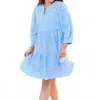 Mary Square Cooper Striped Dress In Blue In Blue