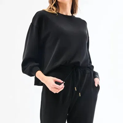 Mary Square Cora Knitted Top In Black