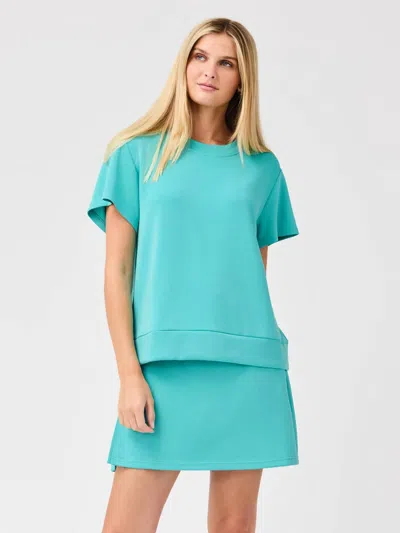 Mary Square Cora Mini Skirt In Ocean In Blue