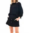 Mary Square Cora Mini Skort In Black In Black