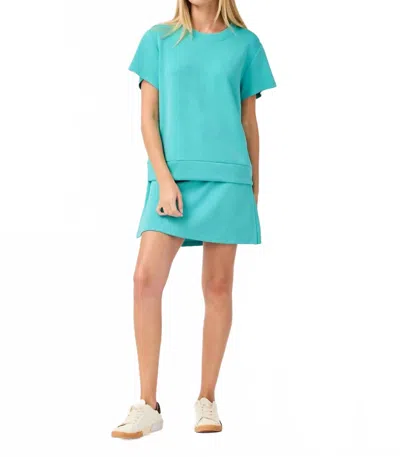 Mary Square Mckenzie Short Sleeve Top In Ocean In Transparent