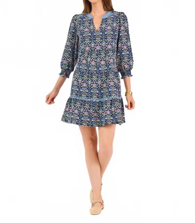Mary Square Emerson Ashdown Abbey Mini Dress In Navy In Blue