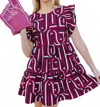 Mary Square Everly Mini Dress In Red Multi In Red