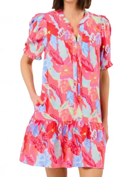 Mary Square Fiji Breeze Dress In Pink In Multi