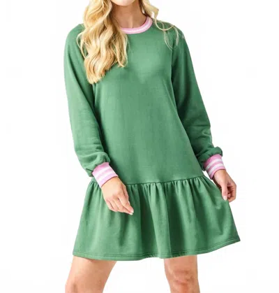 Mary Square Georgia Dress In Olive In Green