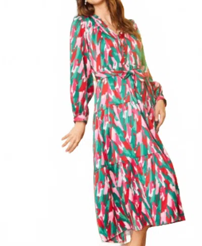 Mary Square Gracelyn Long Sleeve Dress In Multicolor