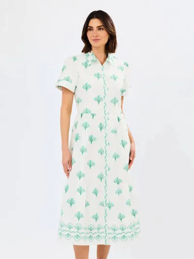 Mary Square Jema Dress In Bell Blooms Blue In Multi