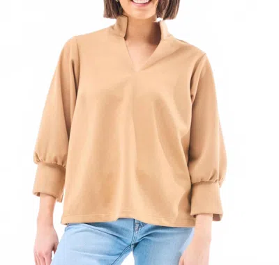 Mary Square Jocelyn Camel Top In Beige In Neutral