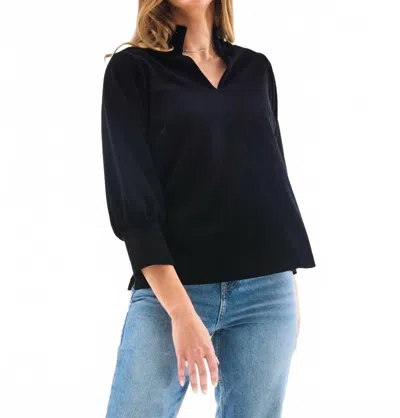 Mary Square Jocelyn Top In Black