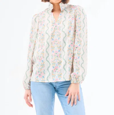 Mary Square Kayla Top In Ivy Lane Ivory In Multi