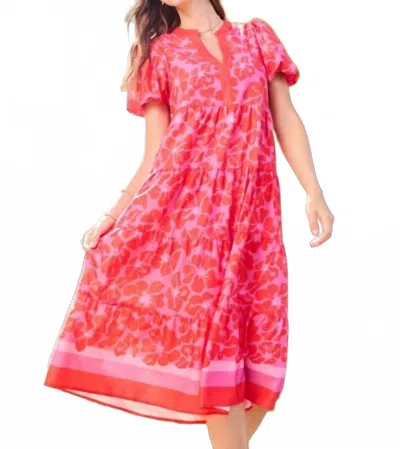 Mary Square Kinsley Dress In Garden Samba Pink
