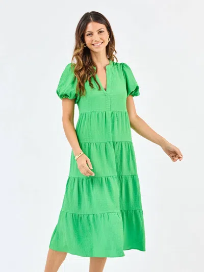 Mary Square Kinsley Maxi Dress In Green